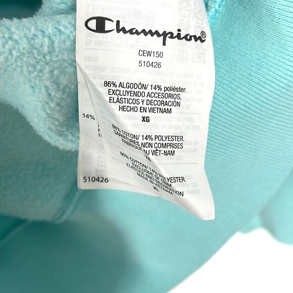 Champion Blue Hoodie Sweater Size XL Cotton Kangaroo Pockets - Picture 8 of 12